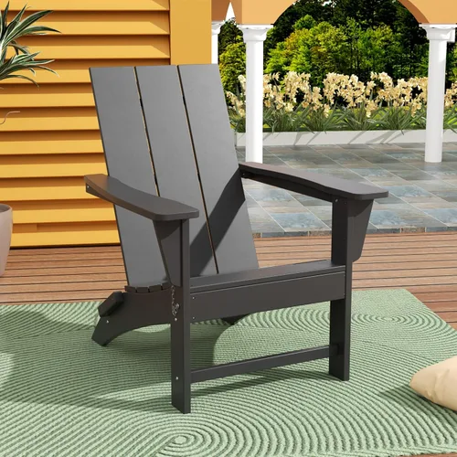 Miniatura 11 de WestinTrends Ashore - Silla plegable Adirondack moderna para exteriores (juego de 2), color marrón oscuro