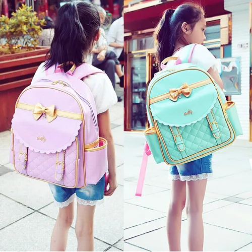 Miniatura 7 de Mochila impermeable de PU para niños de la escuela primaria