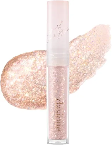 Miniatura 3 de dasique Starlit Jewel - Brillo líquido (05 Light Peach) Sombra de purpurina parpadeante Maquillaje coreano Maquillaje de ojos brillante 05