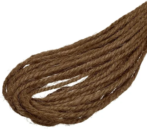 Miniatura 3 de MECCANIXITY Cuerda de yute de 33 pies de 0.079 in, cuerda de yute, cuerda de yute natural para manualidades, jardinería, agrupación, decoración