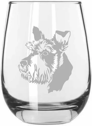 Miniatura 415 de Sakhalin Husky Dog - Copa de vino grabada personalizada de 15.25 onzas sin tallo