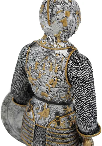 Miniatura 6 de Veronese Design Figura de estatua medieval de caballero francés con armadura