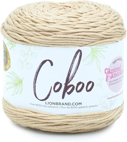 Miniatura 54 de Lion Brand Yarn Coboo, hilo suave para tejer, hacer ganchillo y manualidades, Vanilla Blossom, paquete de 3 Flor de vainilla
