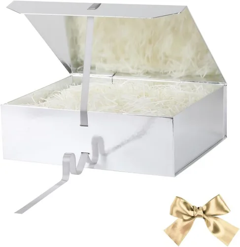 Miniatura 45 de GoooodGift Caja de regalo grande azul, 1 paquete de 13.5 x 11 x 5.3 pulgadas, caja de regalo de lujo para regalos con tapa de cierre magnético