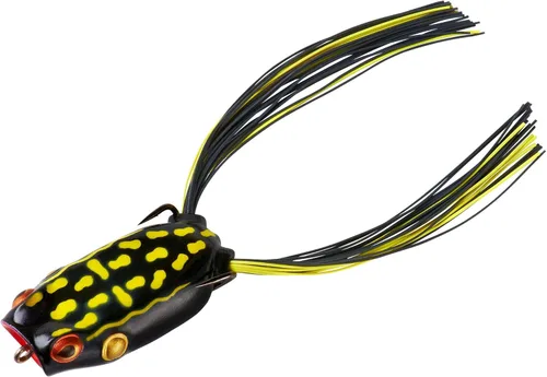 Miniatura 9 de BOOYAH Poppin' Pad Crasher Señuelo de Rana de Cuerpo Hueco Topwater para Pesca de Lobina con Anzuelos Sin Enganches Sunburn