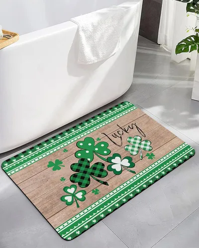 Miniatura 9 de Tapete de baño con diseño de árbol de flores, antideslizante, de secado rápido y absorbente, tierra de diatomeas, cocina, ducha, fregadero, lavable