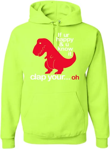Miniatura 20 de Wild Bobby Sudadera con capucha unisex con estampado "If You're Happy and You Know it" de Dinausor