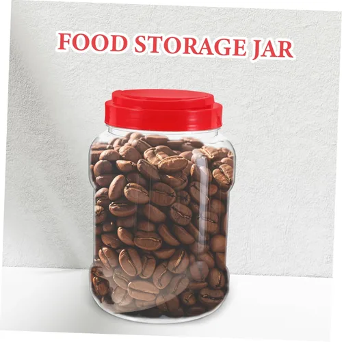 Miniatura 4 de Hemoton 2 tarros herméticos de almacenamiento de plástico para organización de cocina, recipientes de alimentos transparentes, tapa sellada para té