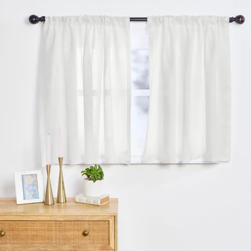 Miniatura 11 de Solino Home - Cortinas de lino de lino europeo de 108 pulgadas de largo, 100% lino puro verde álamo, 52 x 108 pulgadas de largo, cortinas de ventana