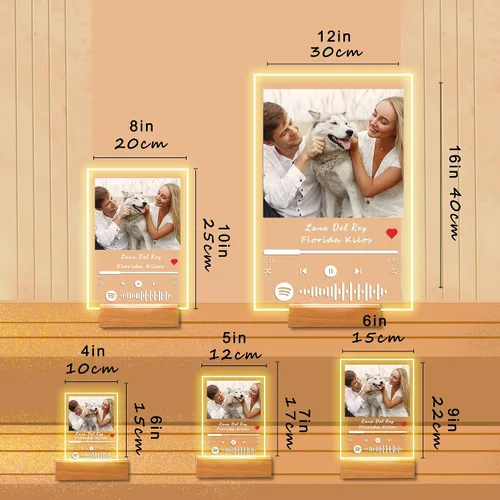 Miniatura 8 de Placa acrílica personalizada para Spotify, personaliza nuestra placa acrílica con tu canción y foto favoritas, regalos personalizados para el día