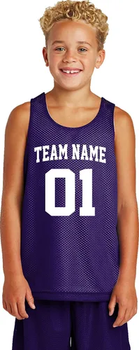 Miniatura 18 de Custom Basketball Jersey Youth Sizes Add Your Team, Name, & Number Unisex