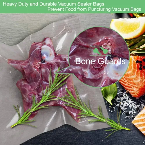 Miniatura 3 de Bolsas selladoras de alimentos al vacío de 200 cuartos de galón de 8 x 12 pulgadas sin BPA y resistentes, bolsas de sellado al vacío de grado