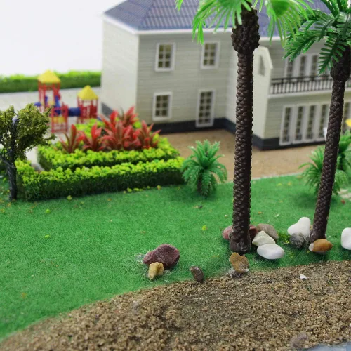 Miniatura 7 de CP102 Alfombra de Hierba Artificial para Modelos de Trenes Verde Claro 40x100cm o 15.7' x 39' para Decoración, Manualidades, Paisaje de Modelo, DIY