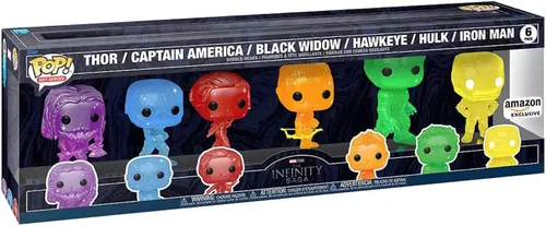 Miniatura 2 de Funko Pop! Artist Series: Marvel Infinity Saga - Avengers with Base (paquete de 6) Exclusivo de Amazon, multicolor, (57619)