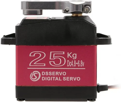 ZOSKAY Servo de alto par de engranaje de metal estándar digital 25KG/0.13S 6.8V para autos RC 1/8 1/10 (ángulo de control 180)