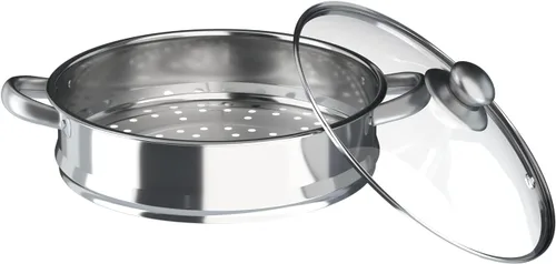 Miniatura 8 de Vaporizador de acero inoxidable de 5 niveles con sartén y tapa apilables, olla de cocción de verduras y carne de gran capacidad para cocinar, olla