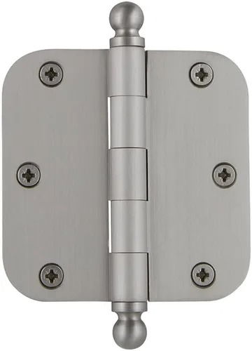 Miniatura 102 de Grandeur Hardware 824304 Bisagra residencial con punta de bellota de 3.5 pulgadas con esquinas de radio de 5/8 pulgadas en peltre antiguo