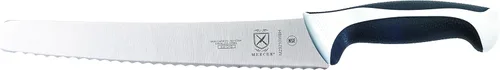 Miniatura 5 de Mercer Culinary - M23210WBH Mercer Culinary Millennia - Cuchillo para pan con borde ondulado de 10 pulgadas de ancho, color blanco