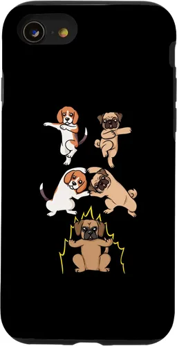 Miniatura 13 de Funda para iPhone 12/12 Pro Pug Dog Beagle Fusion Puggle Dog Hybrid Anime Manga Kawaii