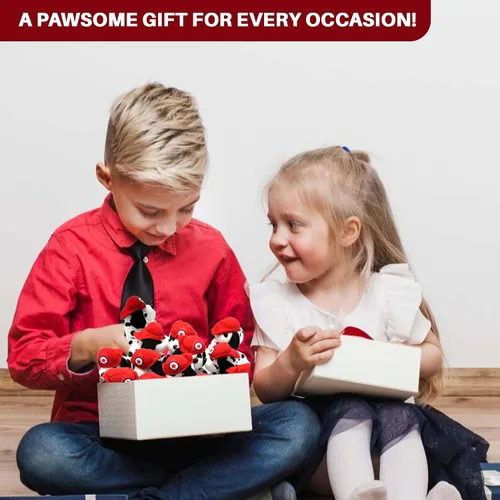 Miniatura 7 de 4E's Novelty Paquete de 12 animales de peluche de Dálmatas, peluche suave para perro, peluche de cachorro pequeño de 6 pulgadas con sombrero