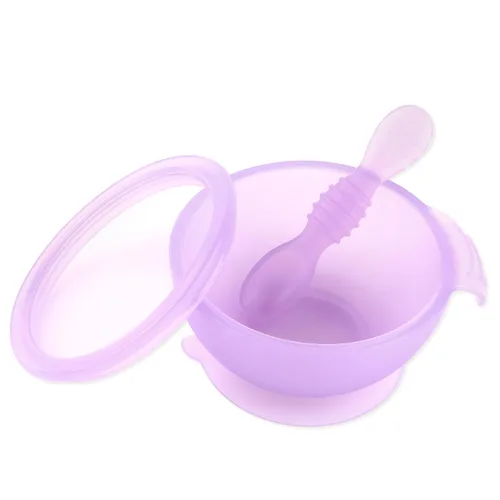 Miniatura 19 de Bumkins Tazón Disney Mickey Mouse, juego de alimentación de silicona con succión, incluye cuchara, elementos de entrenamiento para el destete guiado
