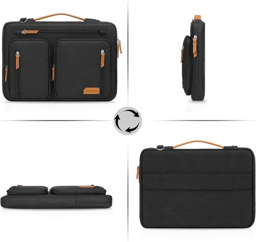 Miniatura 7 de MOSISO 360 Protective Laptop Bag, Computer Bags, Side Open Messenger Bag with Trolley Sleeve&5 Pockets