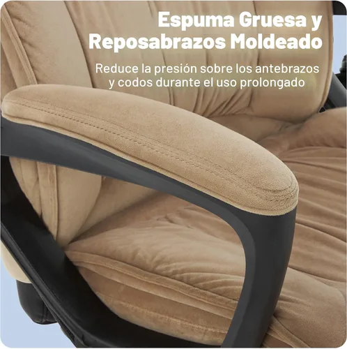 Miniatura 8 de Serta® Hannah Silla ejecutiva para oficina en casa, ergonómica de respaldo medio con soporte lumbar, cojín de asiento firme, almohadas corporales