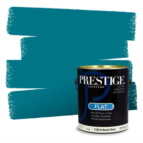 Miniatura 29 de Pintura Exterior + imprimación PRESTIGE, todo-en-uno, 1 galón, acabado mate, color comparable al Valspar* Royal Gray* VS151-Gris real