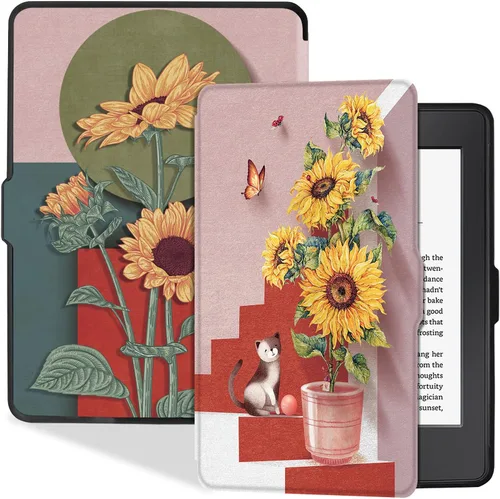 Miniatura 9 de Funda delgada para Kindle Paperwhite de 5ª/6ª/7ª generación antes de 2018 (versión 2012-2017, modelo EY21 y DP75SDI) – Funda protectora de piel Negro