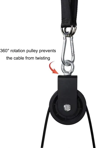 Miniatura 6 de LFJ Sistema de Poleas con Cable LAT para Jalones y Levantamiento de Peso, Accesorio de Polea de Máquina con Cable para Jalones de Tríceps, Curl