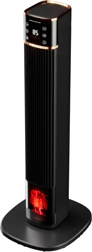 Uthfy Calentadores de espacio para uso en interiores, calentadores de cerámica PTC grandes con llama 3D, calentador eléctrico de 1500 W con