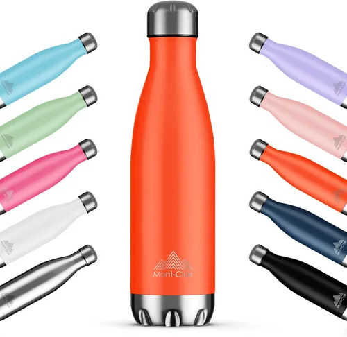Miniatura 12 de Mont-Clair H2O - Botella de agua de acero inoxidable aislada al vacío, sin BPA, botella de bebidas frías 12 horas y calientes las 24 horas, metal