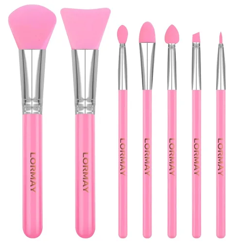 Miniatura 10 de LORMAY Juego de cepillos de silicona de 7 piezas para manualidades y maquillaje de resina UV, color verde Para manualidades de resina epoxi UV