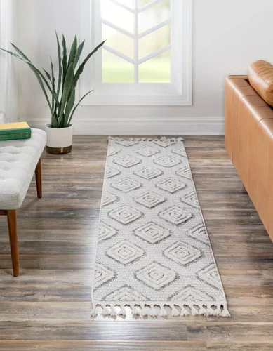 Miniatura 15 de Unique Loom Cherokee Collection Gatlinburg - Alfombra rectangular de 2 x 3 pies 1 pulgada, color blanco y negro