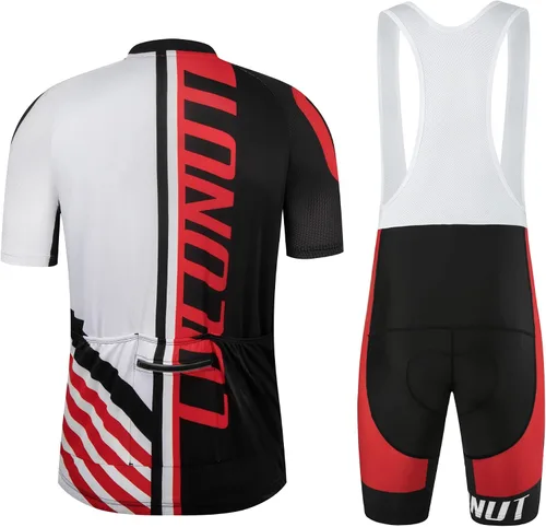Miniatura 2 de Coconut Ropamo CR Mens Cycling Jersey Set Road Bike Jersey Zipper Pocket Bib Shorts with 4D Padded Cycling Clothing Set