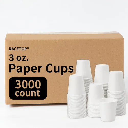 Miniatura 17 de RACETOP Paquete de 300 tazas de café de papel de 3 onzas para baño, vasos desechables para enjuague bucal, vasos de papel pequeños para fiestas