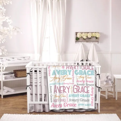 Miniatura 3 de Manta personalizada para bebés, niñas y niños, mantas de bebé personalizadas con nombre, mantas personalizadas para niños, manta de bebé Rosa