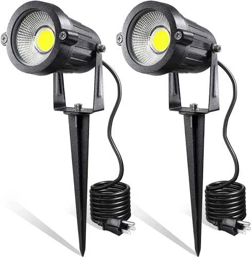 Miniatura 8 de Luces LED de paisaje, 5 W 120 V CA para caminos al aire libre, jardín patio, luz de inundación impermeable IP65, foco al aire libre con estaca