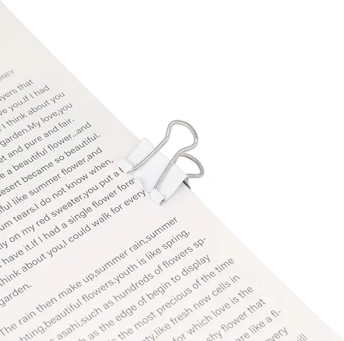 Miniatura 2 de Mini Clips para Carpeta, Clip de Papel, Abrazaderas de Papel Pequeñas 15mm (5/8 pulgada), 100 Paquete de Clips de Oficina de Tamaño Micro para Blanco