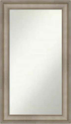 Miniatura 66 de Amanti Art Espejo de baño plateado para sobre el fregadero, 26 x 26 pulgadas, espejo cuadrado de plata antigua, marco de madera tradicional mediano