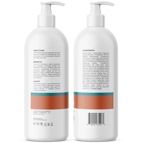 Miniatura 7 de Edenika Botanicals Acondicionador hidratante de aceite de argán con aguacate, mora y jojoba, 16 onzas líquidas, fórmula restauradora y suavizante