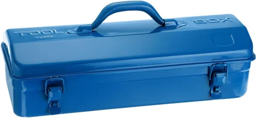 Miniatura 12 de HARFINGTON Caja de Herramientas 11.4" Caja de Herramientas de Acero Portátil Estilo Techo de Cadera con Cierre de Pestillo de Metal Cofre de Negro