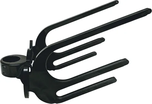 Miniatura 3 de Rejilla de rodilla para barco, soporte de torre combinado de wakeboard de aluminio negro, estante de wakeboard para torres, se adapta a tubos