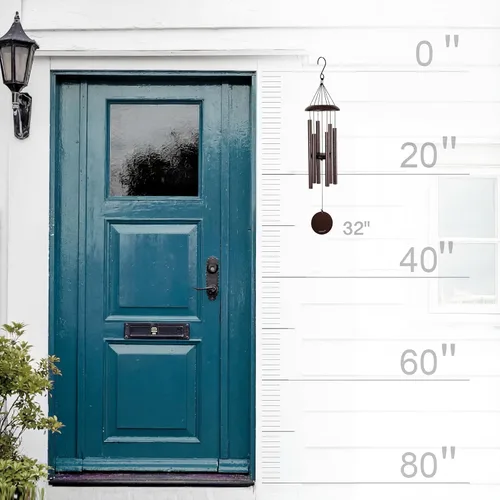 Miniatura 9 de Vanquer Campanillas de viento para tono profundo exterior, campanillas de viento de 32 pulgadas para exteriores, tono profundo, campanillas