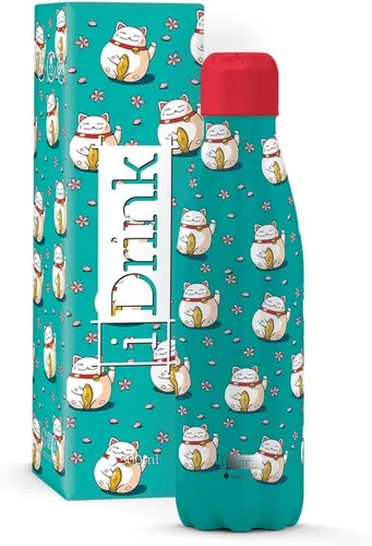 Miniatura 10 de IDRINK® Botella térmica revolucionaria, 2 paredes, botella de acero inoxidable, 16.9 fl oz UNICORN