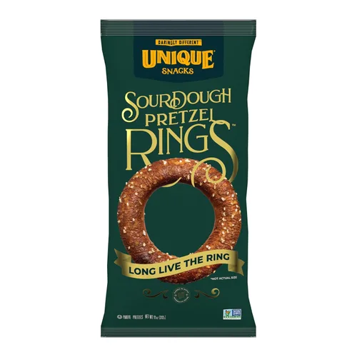 Miniatura 3 de Unique Snacks Anillos de Pretzel Artesanal de Masa Ácida con Cerveza, Deliciosos Bocadillos Horneados al Estilo Casero, Vegano, Certificado Kosher