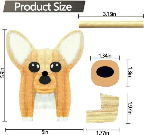 Miniatura 4 de Soporte creativo para lentes de animal, divertido soporte para anteojos para mascotas, lindo soporte de madera hecho a mano para lentes, soporte