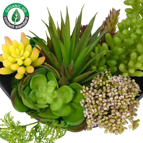 Miniatura 3 de Plantas suculentas artificiales, plantas falsas en maceta, suculentas artificiales de 7.2 pulgadas, plantas artificiales y vegetación para jardín