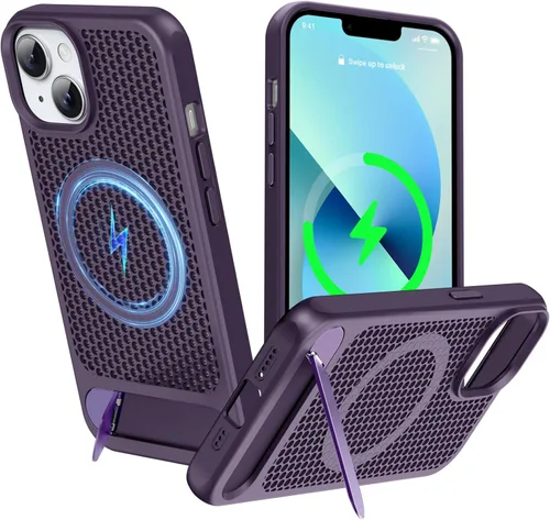 Miniatura 27 de Funda magnética de disipación de calor para iPhone 13 Pro Max, para MagSafe, protección contra caídas Coolingf, funda con función atril ajustable