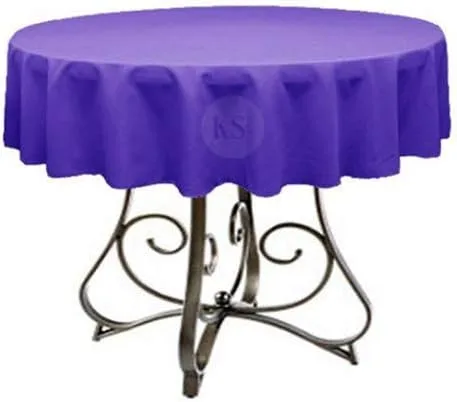 Miniatura 6 de Mantel redondo de poliéster de 72 pulgadas, disponible en más de 45 colores, ideal para restaurantes y superposiciones versátiles de eventos, elige